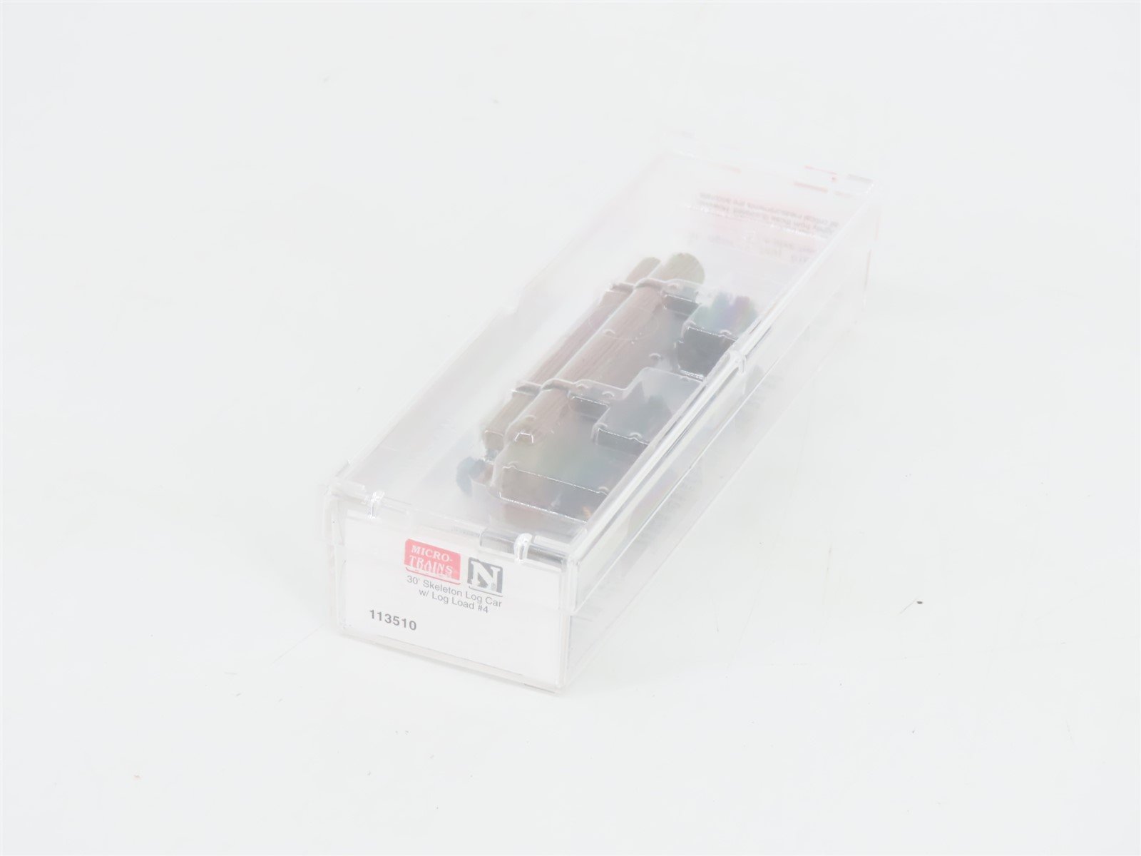 N Scale Micro-Trains MTL 113510 30' Skelton Log Car w/ Log Load