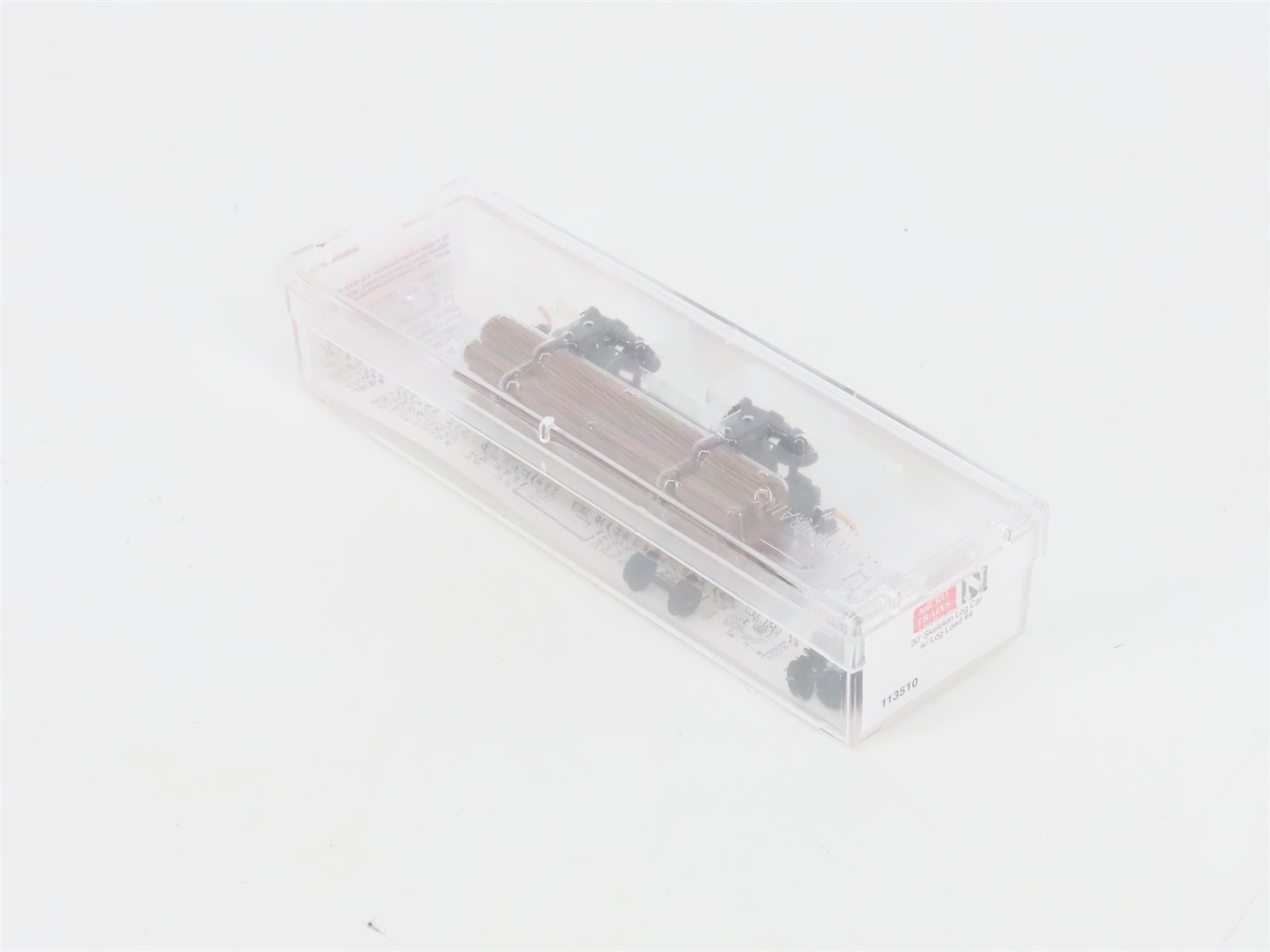 N Scale Micro-Trains MTL 113510 30' Skelton Log Car w/ Log Load