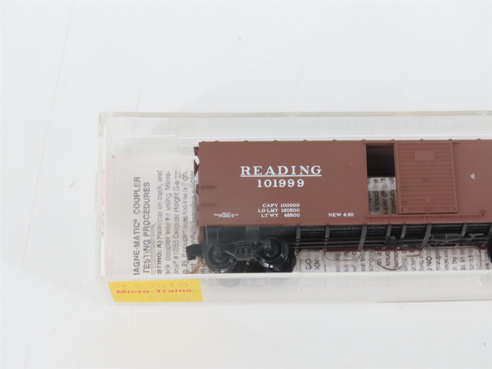 N Scale Micro-Trains MTL 120010 RDG Reading 40' Single Door Box Car #101999