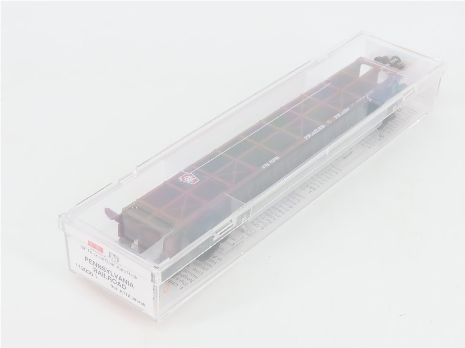 N Micro-Trains MTL 112030.1 KTTX PRR Pennsylvania 89' Open Auto Rack #901496