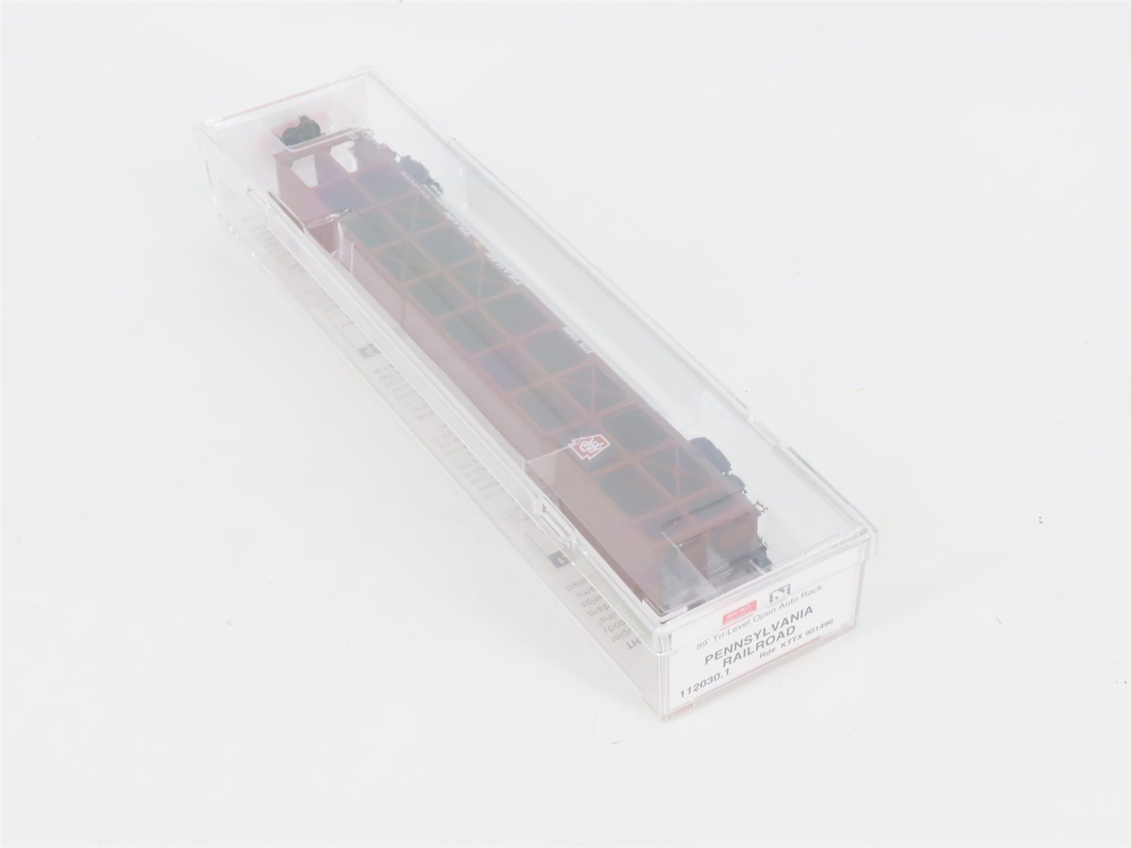 N Micro-Trains MTL 112030.1 KTTX PRR Pennsylvania 89' Open Auto Rack #901496
