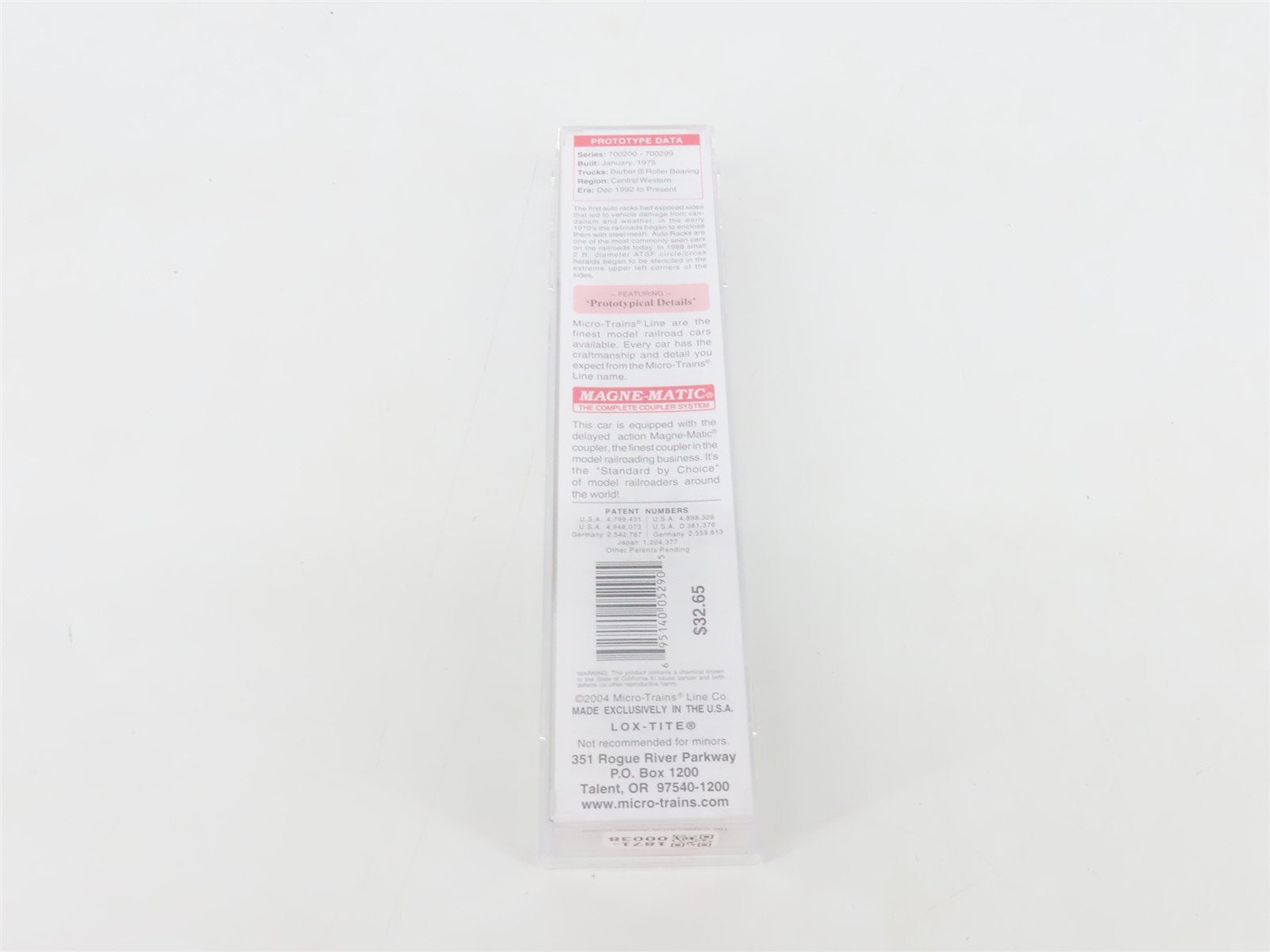N Micro-Trains MTL 111010 ATSF Santa Fe 89' Tri-Level Closed Auto Rack #700276
