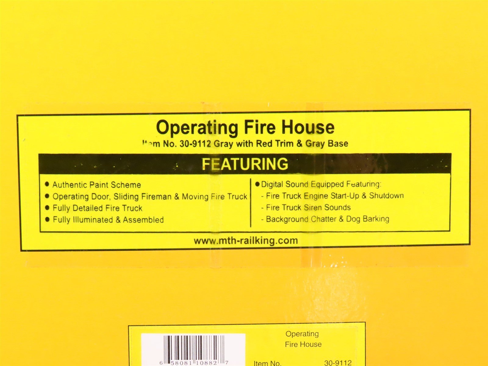 O Scale MTH Rail King 30-9112 Operating Fire House