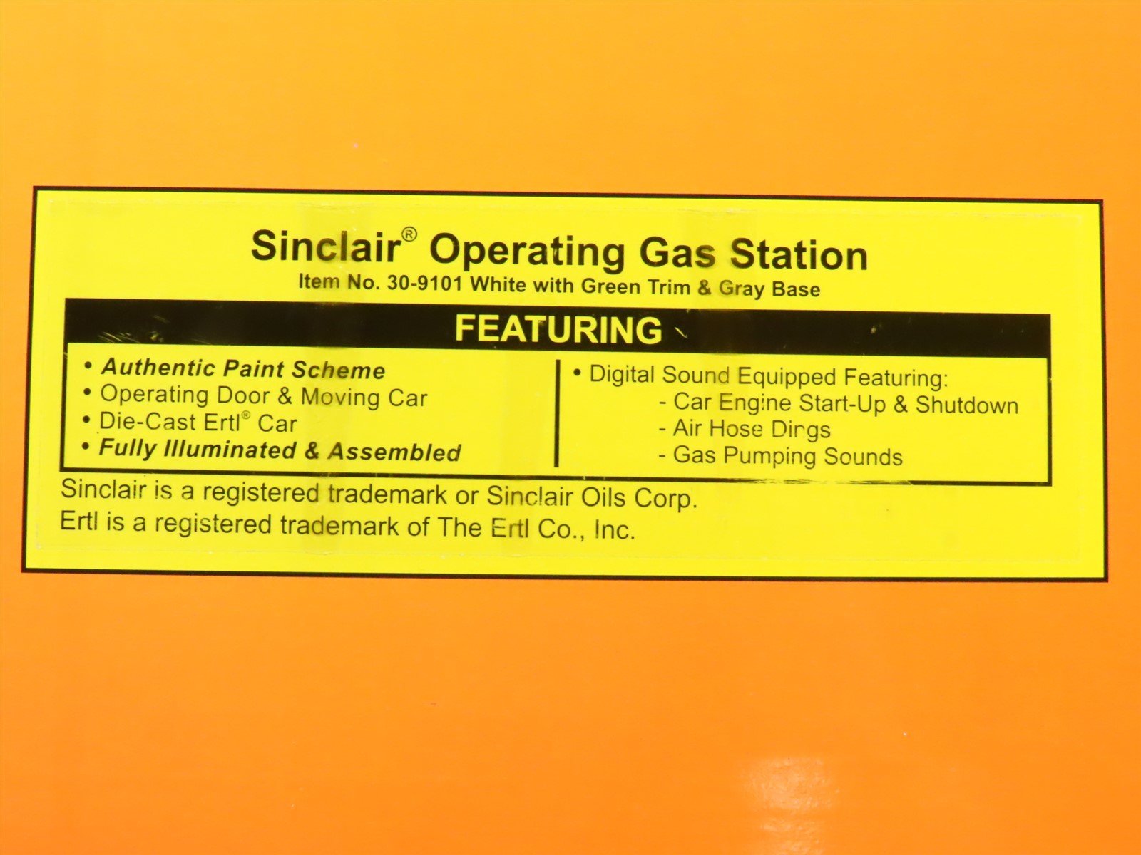 O Scale MTH Rail King 30-9101 Sinclair Operating Gas Station