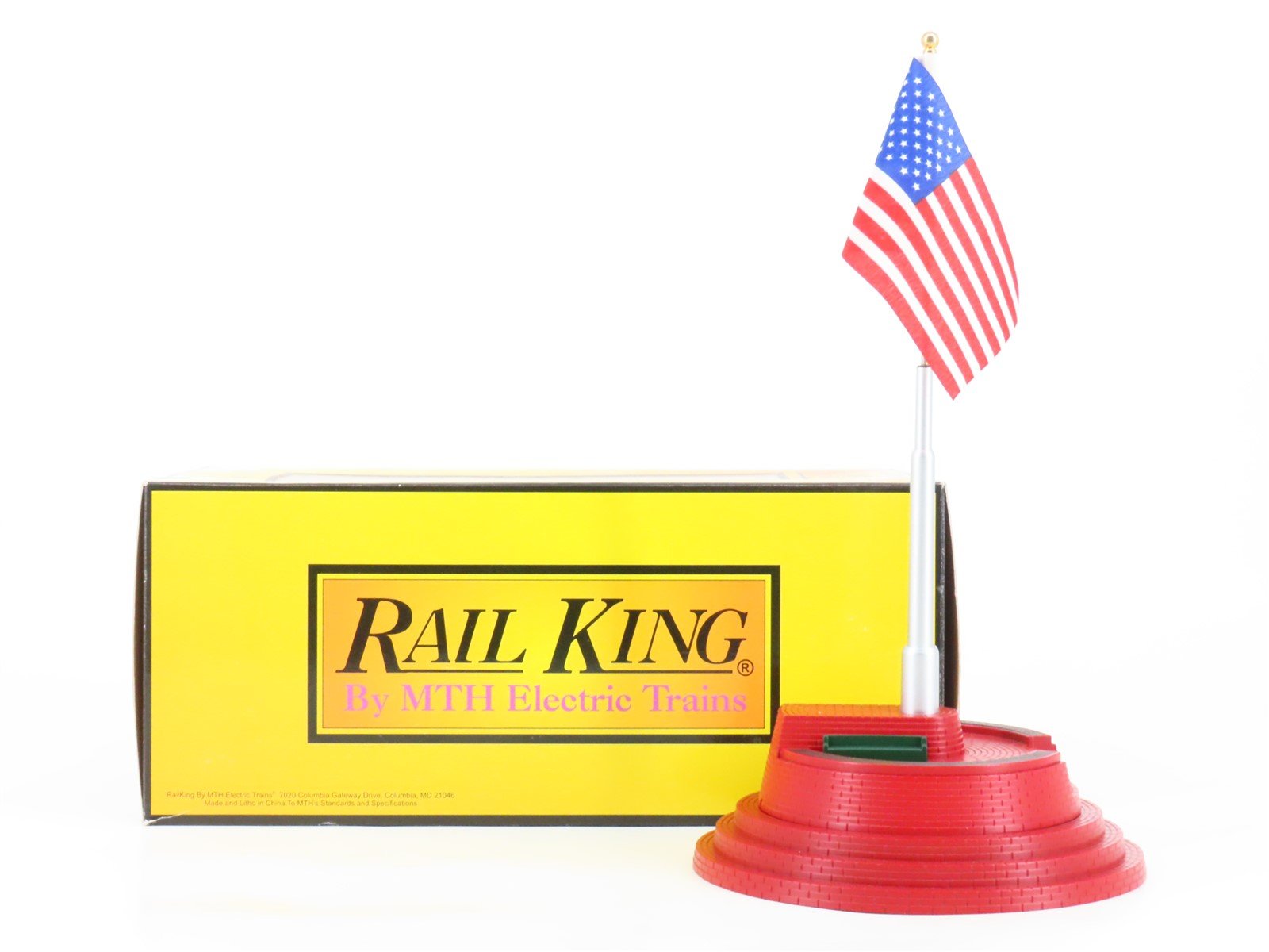 O Scale MTH Rail King 30-9103 Operating American Flag
