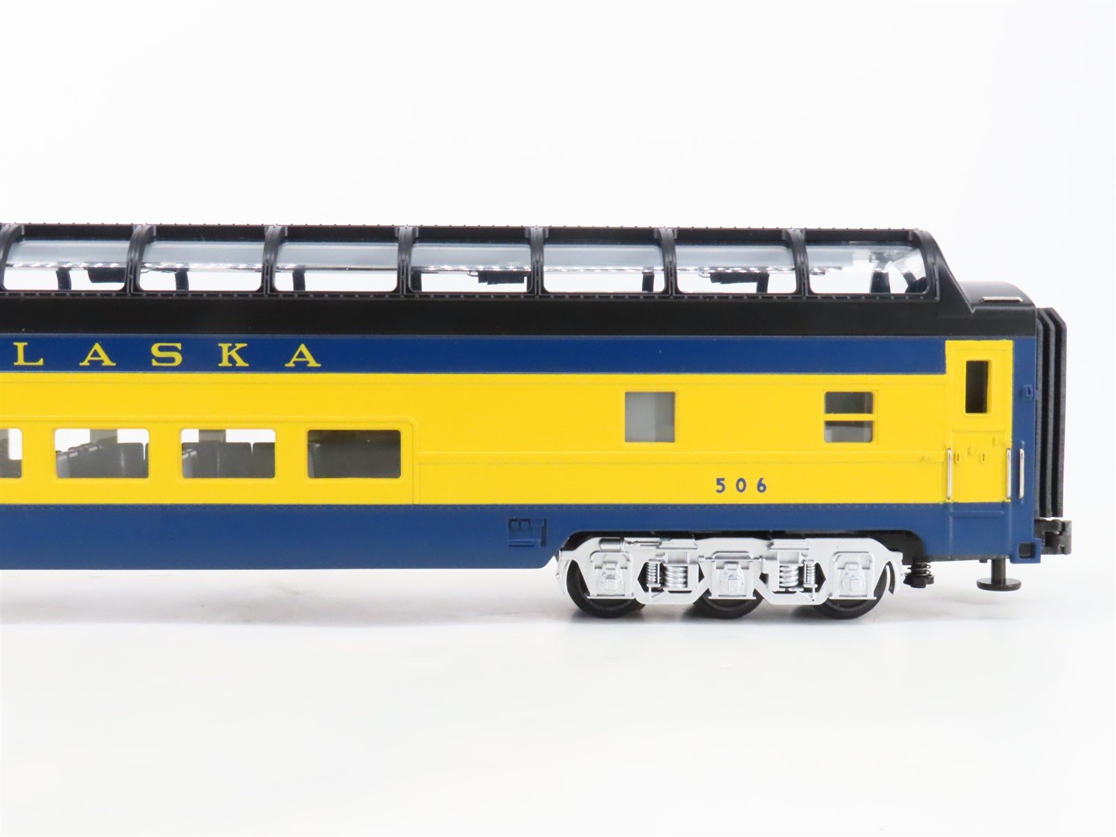 O Gauge 3-Rail MTH 20-6718 ARR Alaska 70' Full Vista Dome Passenger Car #506