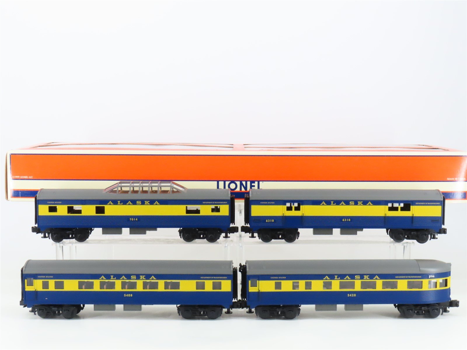 O Gauge 3-Rail Lionel 6-29041 ARR Alaska Streamliner Passenger 4-Car Set