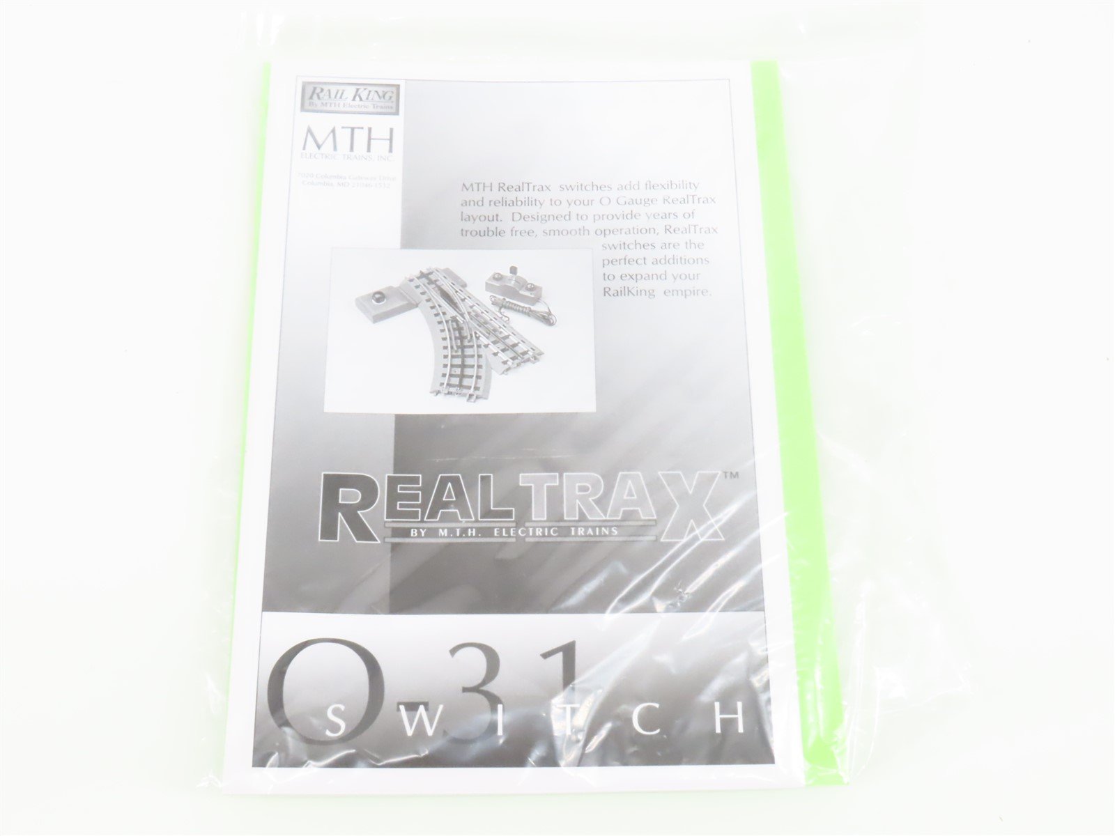 O Gauge 3-Rail MTH 40-1004 Operating O-31 Right Hand Switch Track Piece