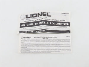 O Gauge 3-Rail Lionel 6-18811 ARR Alaska SD9 Diesel Locomotive #8811