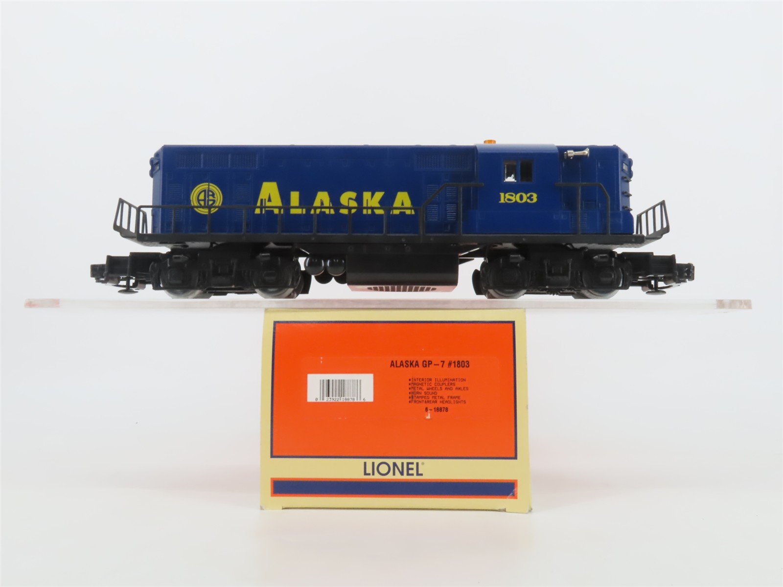 O Gauge 3-Rail Lionel 6-18878 ARR Alaska GP7 Diesel Locomotive #1803 wHorn Sound