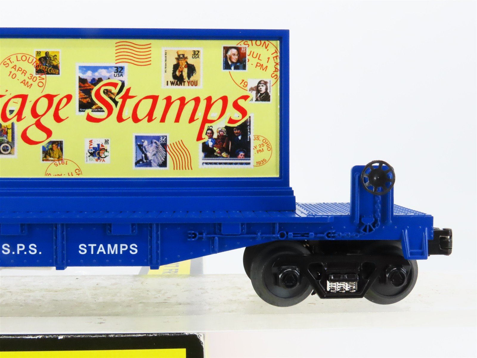 O27 Gauge 3-Rail MTH RailKing 30-76029 USPS Postage Stamps Flat Car w/ Billboard