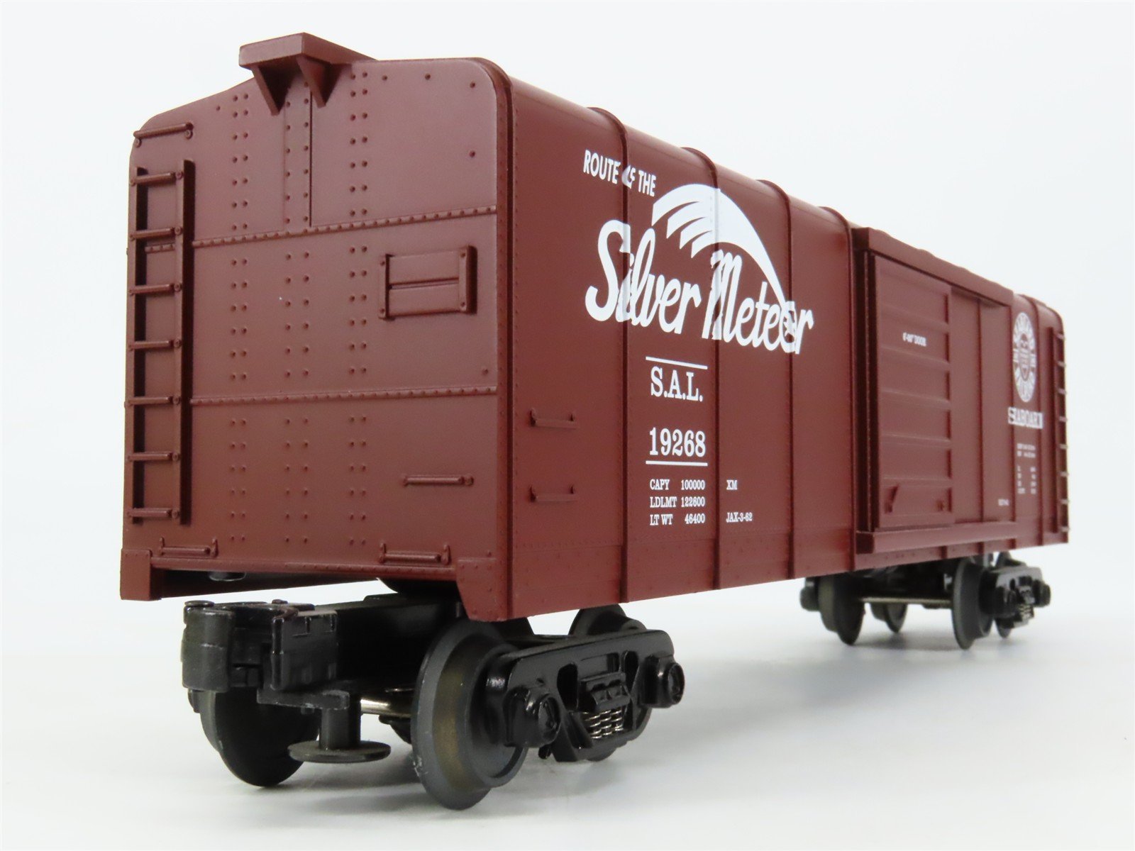 O27 3-Rail MTH RailKing 30-7449 SAL Silver Meteor 40' Round-Roof Box Car #19268