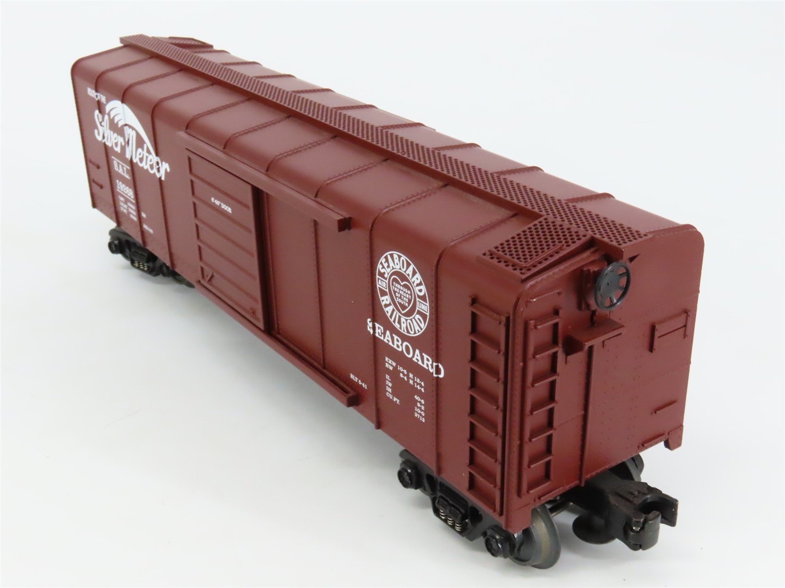 O27 3-Rail MTH RailKing 30-7449 SAL Silver Meteor 40' Round-Roof Box Car #19268