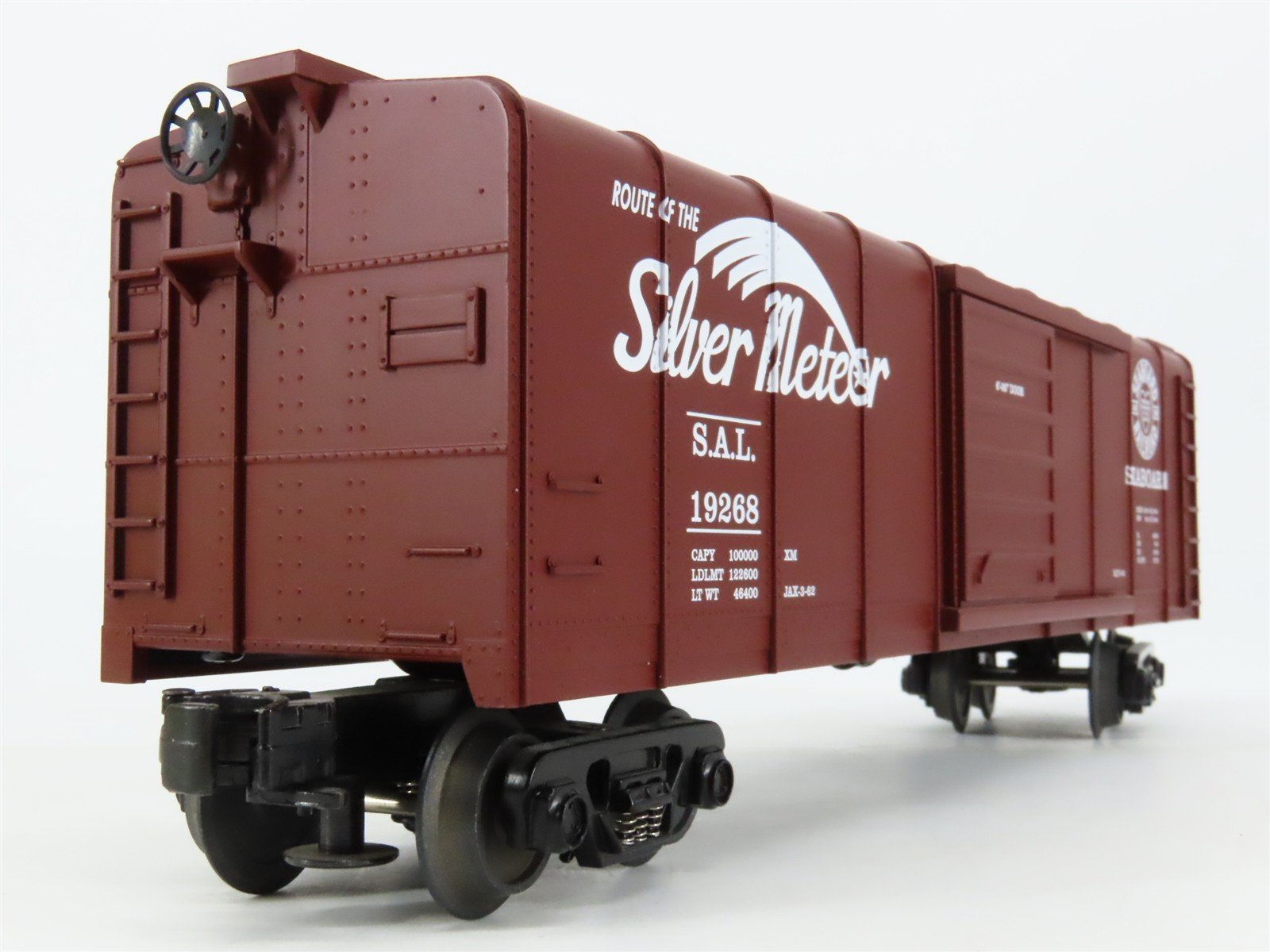 O27 3-Rail MTH RailKing 30-7449 SAL Silver Meteor 40' Round-Roof Box Car #19268