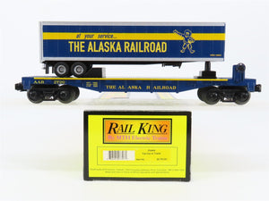 O27 Gauge 3-Rail MTH RailKing 30-76126 ARR Alaska TOFC Flat Car #2720 w/ Trailer