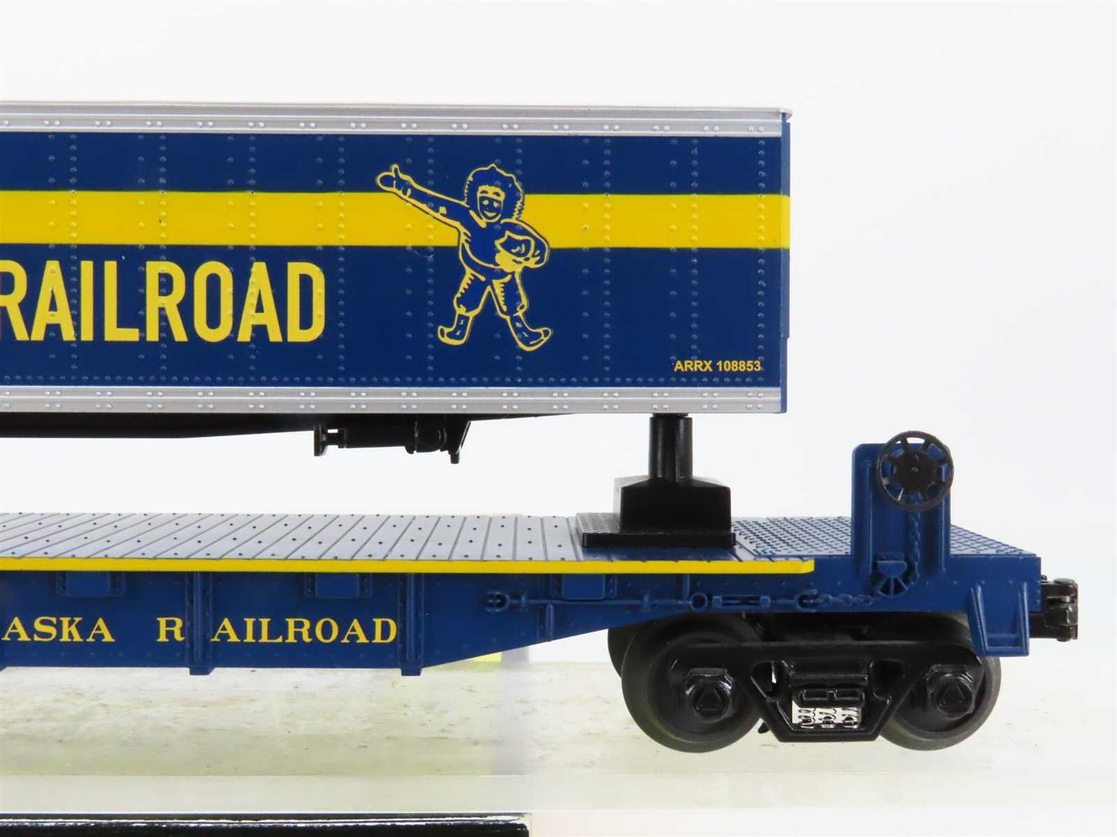O27 Gauge 3-Rail MTH RailKing 30-76126 ARR Alaska TOFC Flat Car #2720 w/ Trailer