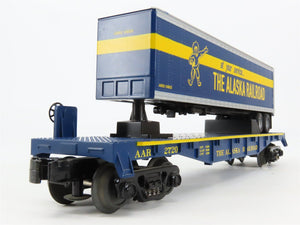 O27 Gauge 3-Rail MTH RailKing 30-76126 ARR Alaska TOFC Flat Car #2720 w/ Trailer