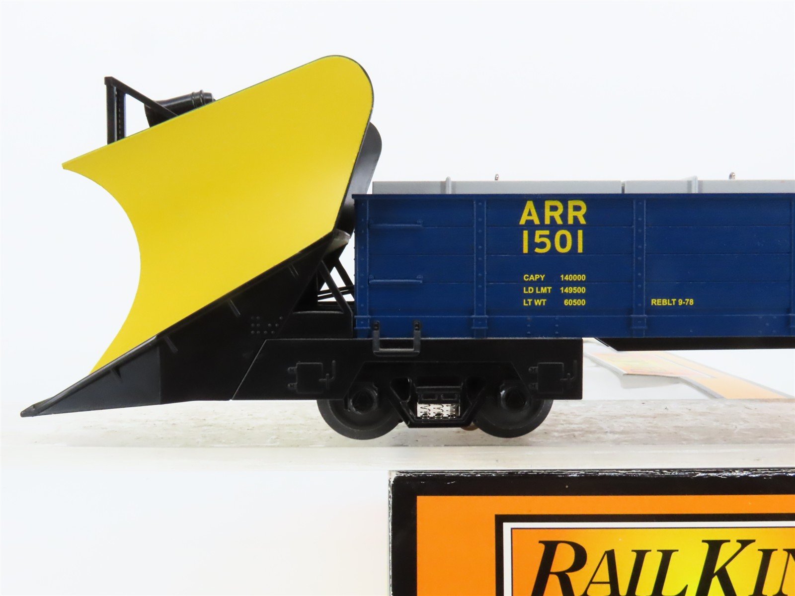 O27 Gauge 3-Rail MTH RailKing 30-7954 ARR Alaska Snow Plow #1501 w/ Headlight