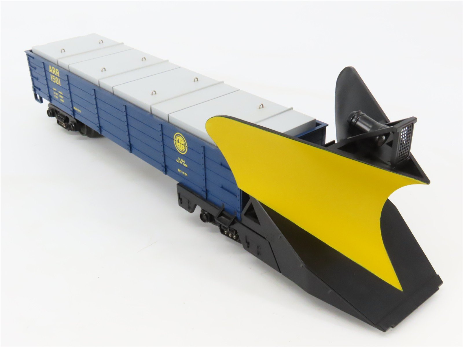 O27 Gauge 3-Rail MTH RailKing 30-7954 ARR Alaska Snow Plow #1501 w/ Headlight