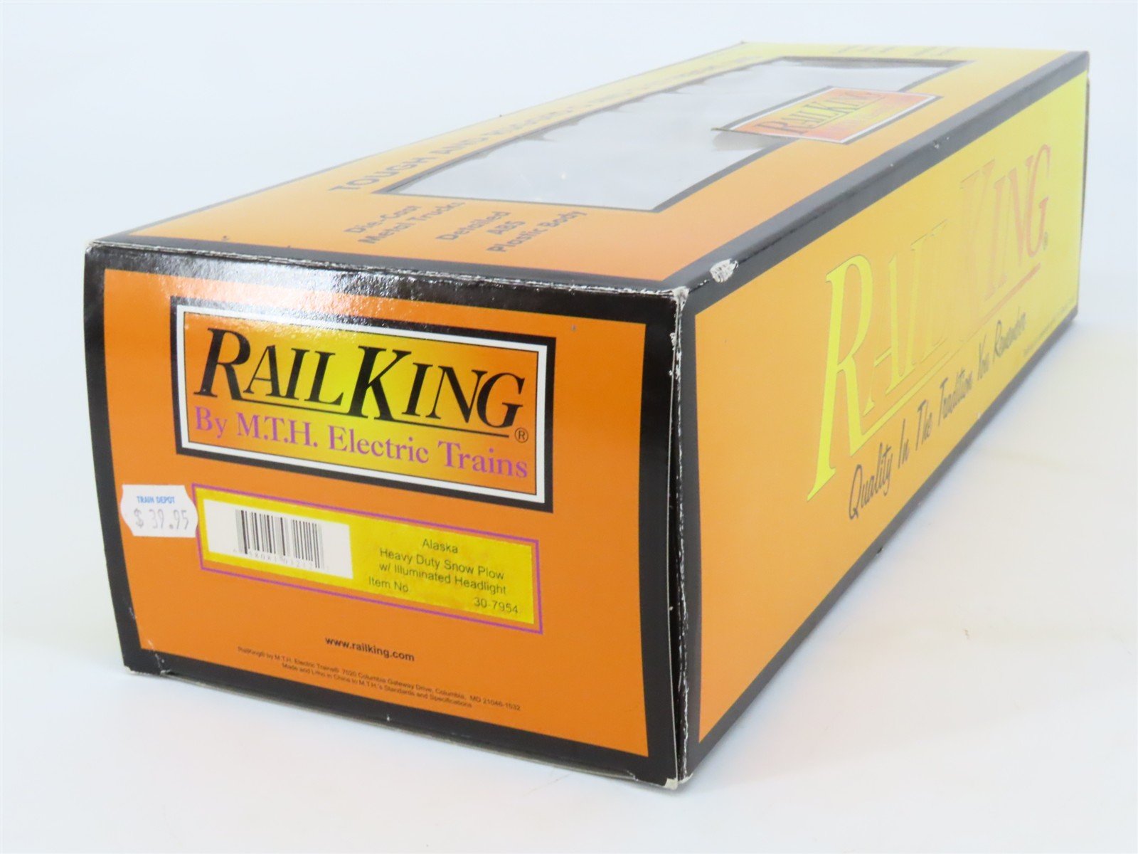 O27 Gauge 3-Rail MTH RailKing 30-7954 ARR Alaska Snow Plow #1501 w/ Headlight