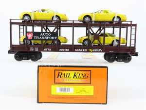 O27 Gauge 3-Rail MTH RailKing ETTX / PRR Auto Carrier #500485 w/ Ertl T-Birds