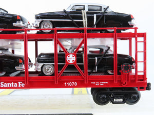 O27 3-Rail MTH RailKing 30-7659 ATSF Auto Carrier #11070 w/ Ertl '52 Cadillacs