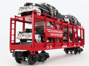 O27 3-Rail MTH RailKing 30-7659 ATSF Auto Carrier #11070 w/ Ertl '52 Cadillacs