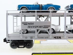 O27 3-Rail MTH RailKing 30-7666 Auto-Carrier #6767 w/ Ertl '67 Camero & Shelby