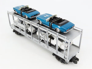 O27 3-Rail MTH RailKing 30-7666 Auto-Carrier #6767 w/ Ertl '67 Camero & Shelby