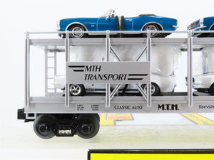 O27 3-Rail MTH RailKing 30-7666 Auto-Carrier #6767 w/ Ertl '67 Camero & Shelby