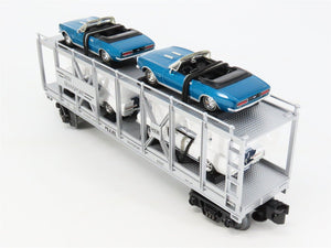 O27 3-Rail MTH RailKing 30-7666 Auto-Carrier #6767 w/ Ertl '67 Camero & Shelby