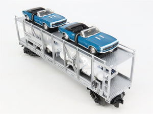 O27 3-Rail MTH RailKing 30-7666 Auto-Carrier #6767 w/ Ertl '67 Camero & Shelby