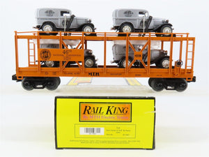 O27 3-Rail MTH RailKing 30-7667 TCA Auto Carrier #2000 w/ Ertl '32 Panel Vans