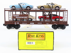 O27 3-Rail MTH RailKing 30-7638 Auto Carrier #6770 w/ Ertl 67 Firebird & 70 Nova
