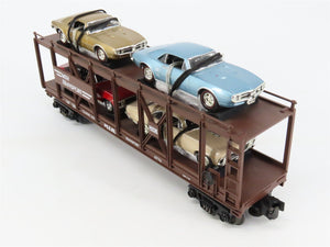 O27 3-Rail MTH RailKing 30-7638 Auto Carrier #6770 w/ Ertl 67 Firebird & 70 Nova