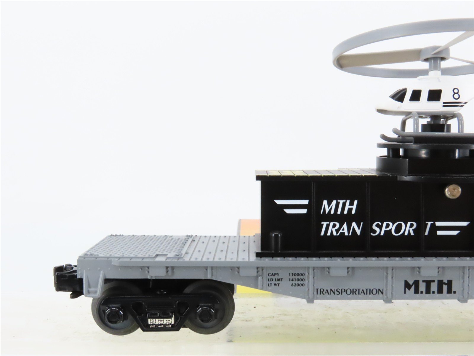 O27 Gauge 3-Rail MTH RailKing 30-7658 Operating Helicopter Launch Car #1970