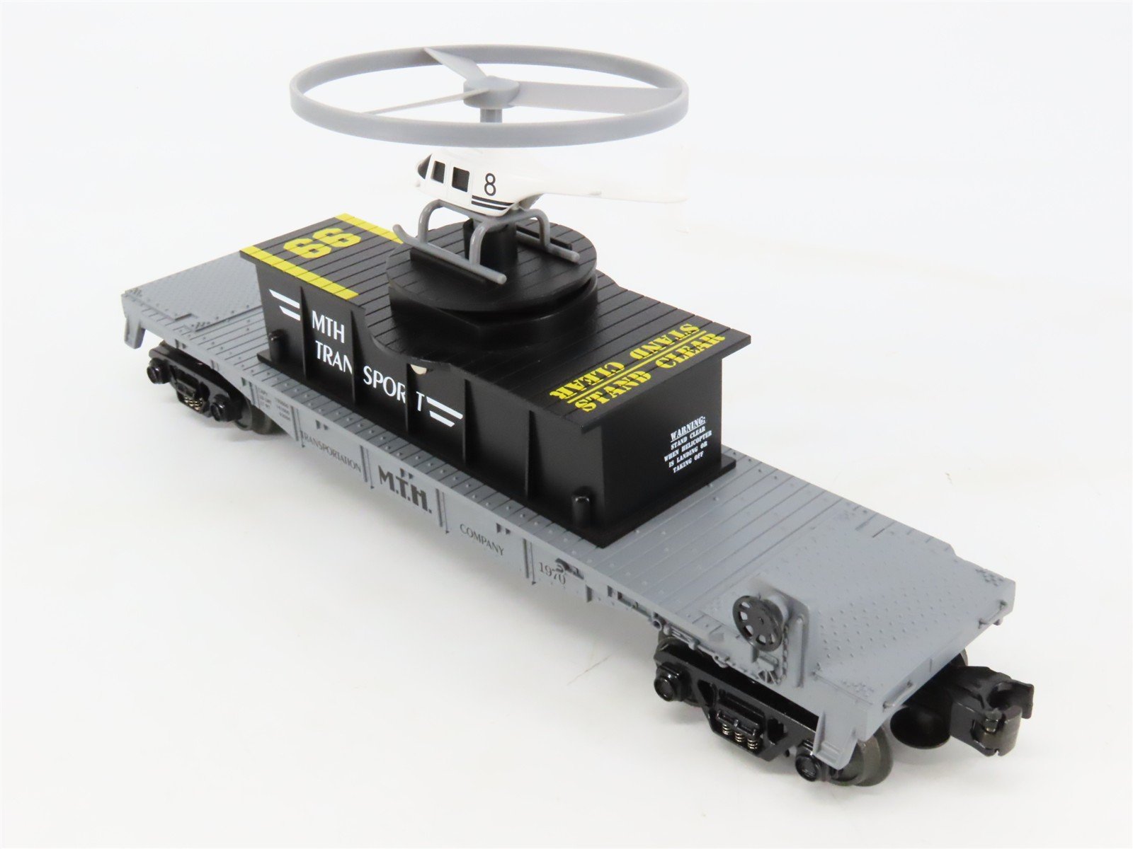 O27 Gauge 3-Rail MTH RailKing 30-7658 Operating Helicopter Launch Car #1970