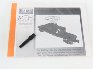 O27 Gauge 3-Rail MTH RailKing 30-7658 Operating Helicopter Launch Car #1970