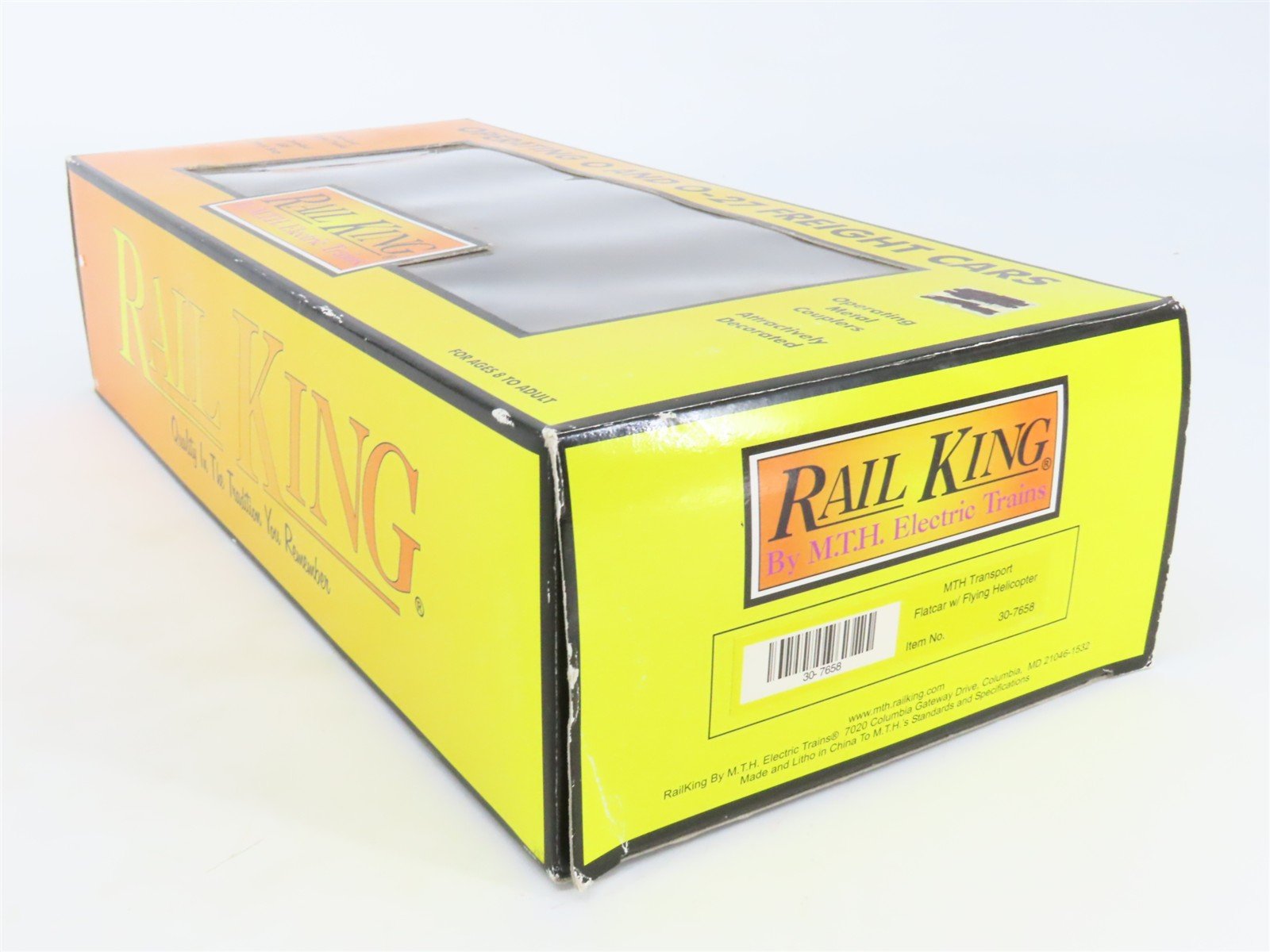 O27 Gauge 3-Rail MTH RailKing 30-7658 Operating Helicopter Launch Car #1970