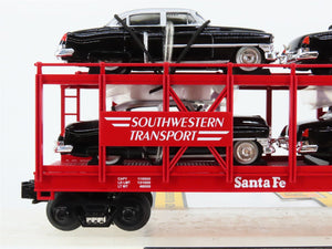 O27 3-Rail MTH RailKing 30-7659 ATSF Auto Carrier #11070 w/ Ertl '52 Cadillacs