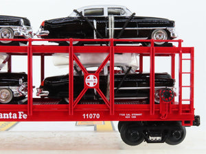 O27 3-Rail MTH RailKing 30-7659 ATSF Auto Carrier #11070 w/ Ertl '52 Cadillacs