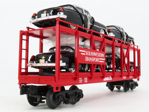 O27 3-Rail MTH RailKing 30-7659 ATSF Auto Carrier #11070 w/ Ertl '52 Cadillacs