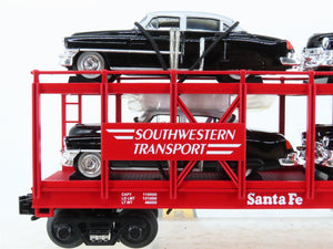 O27 3-Rail MTH RailKing 30-7659 ATSF Auto Carrier #11070 w/ Ertl '52 Cadillacs
