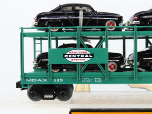 O27 3-Rail MTH RailKing 30-7682 MDAX NYC Auto Carrier #325 w/ Ertl '49 Mercurys