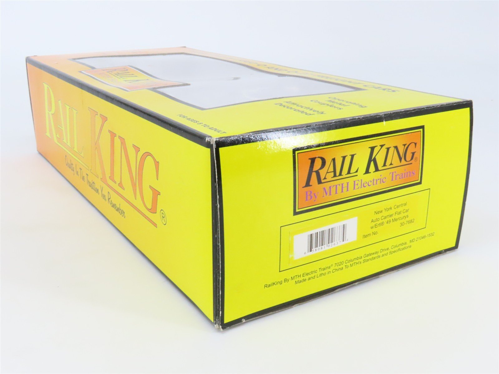 O27 3-Rail MTH RailKing 30-7682 MDAX NYC Auto Carrier #325 w/ Ertl '49 Mercurys