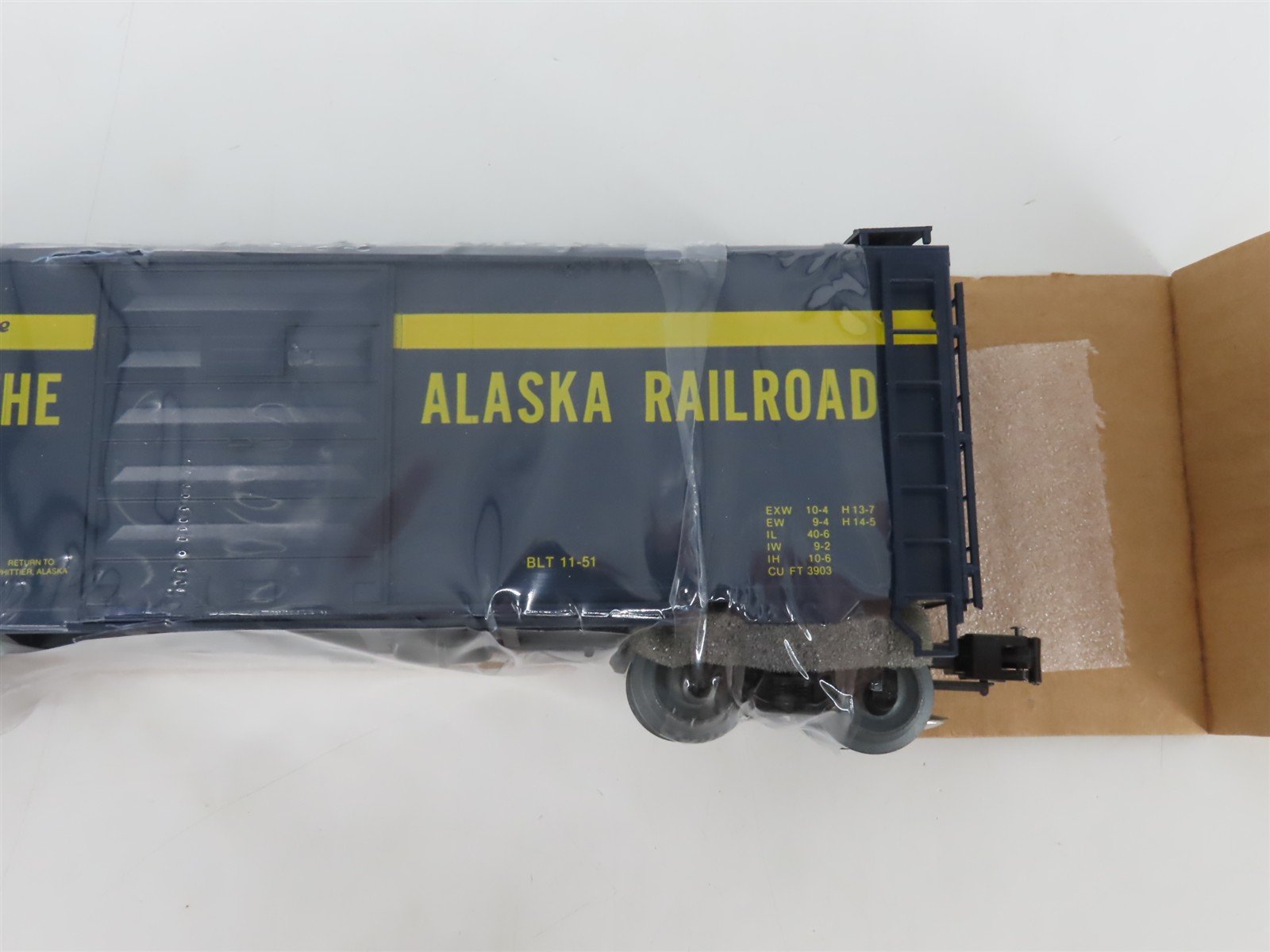 O Gauge 3-Rail Weaver 8521 ARR Alaska Railroad 40' PS-1 Boxcar #8521