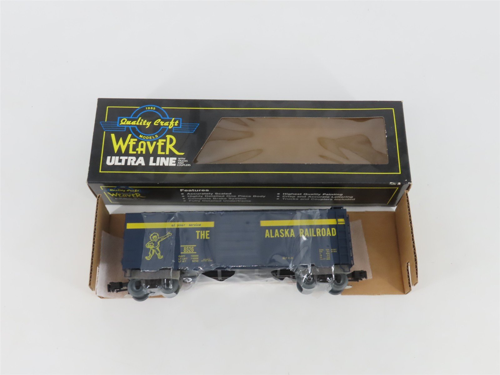 O Gauge 3-Rail Weaver 8526 ARR Alaska Railroad 40' PS-1 Boxcar #8526