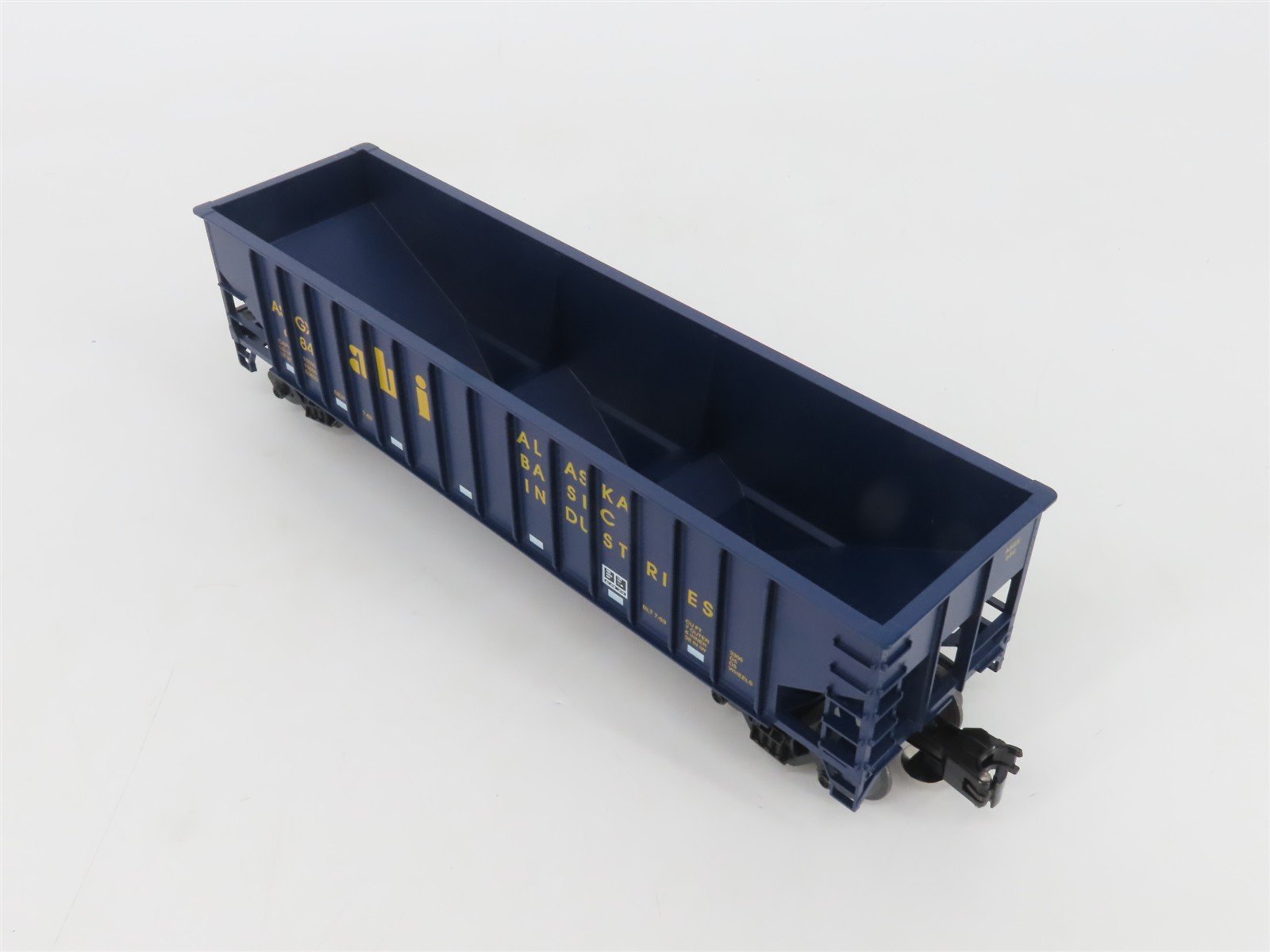 O Gauge 3-Rail Weaver 684 ASGX ABI Alaska Basic Industries 3-Bay Hopper #684