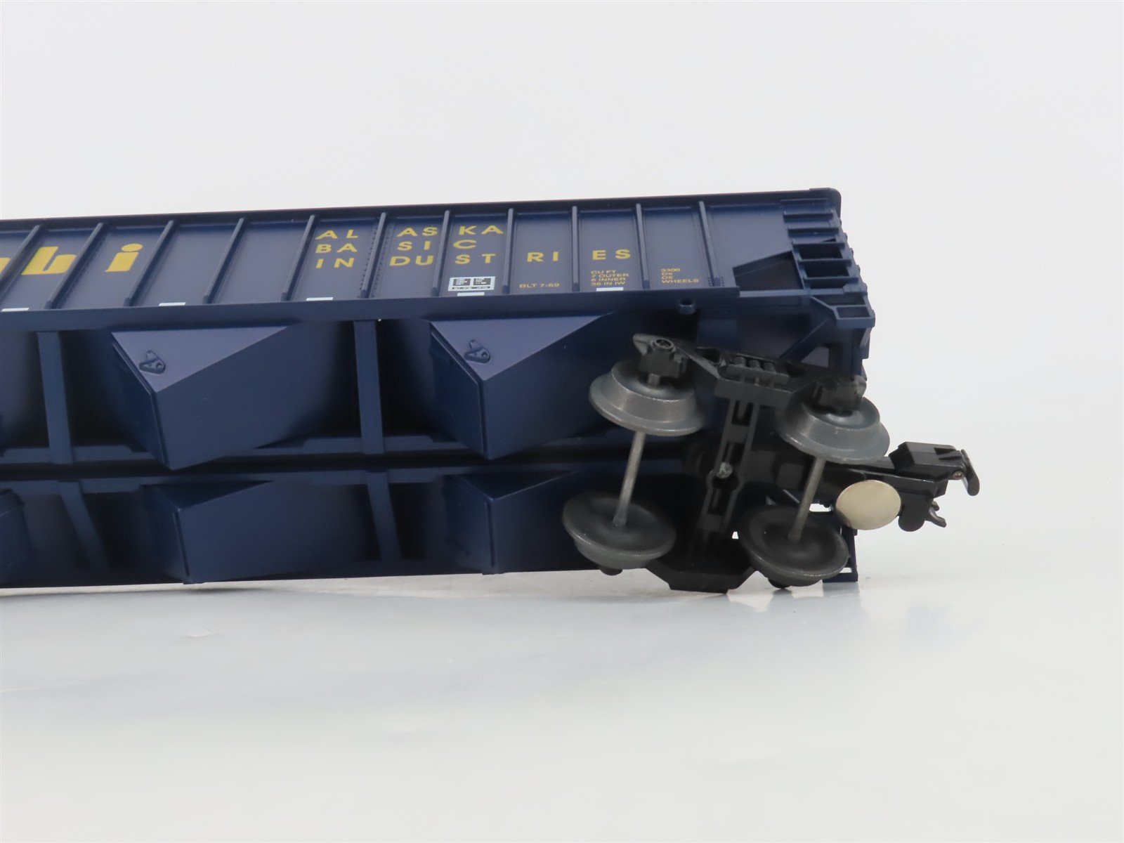 O Gauge 3-Rail Weaver 684 ASGX ABI Alaska Basic Industries 3-Bay Hopper #684