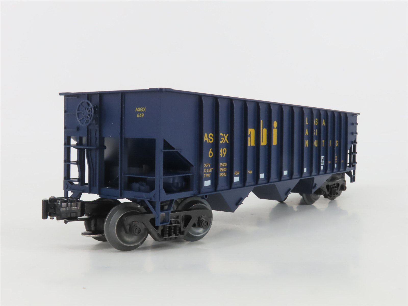 O Gauge 3-Rail Weaver 649 ASGX ABI Alaska Basic Industries 3-Bay Hopper #649